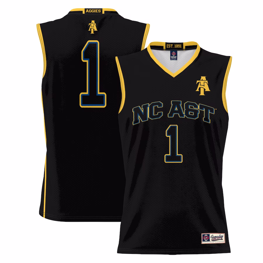 #1  North Carolina A&T Aggies GameDay Greats  Lightweight Basketball Jersey - Black