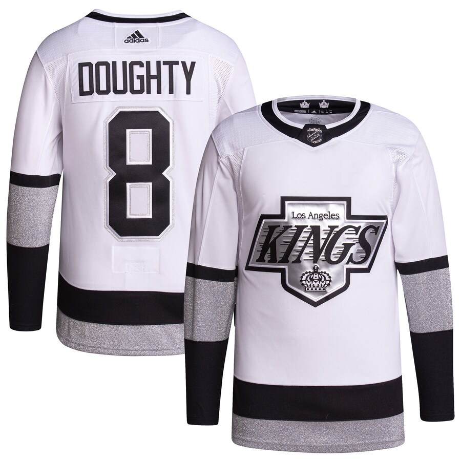 Men's Los Angeles Kings Drew Doughty adidas White Alternate Primegreen Authentic Pro Player Jersey