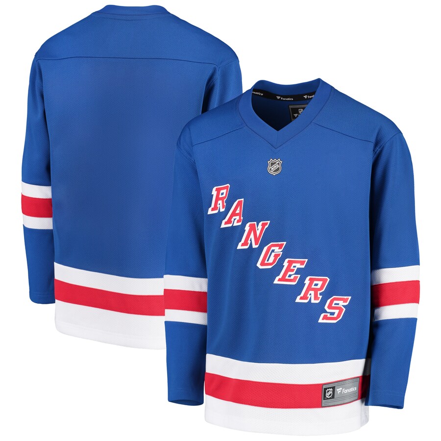 Youth New York Rangers Fanatics Branded Royal Home Replica Blank Jersey