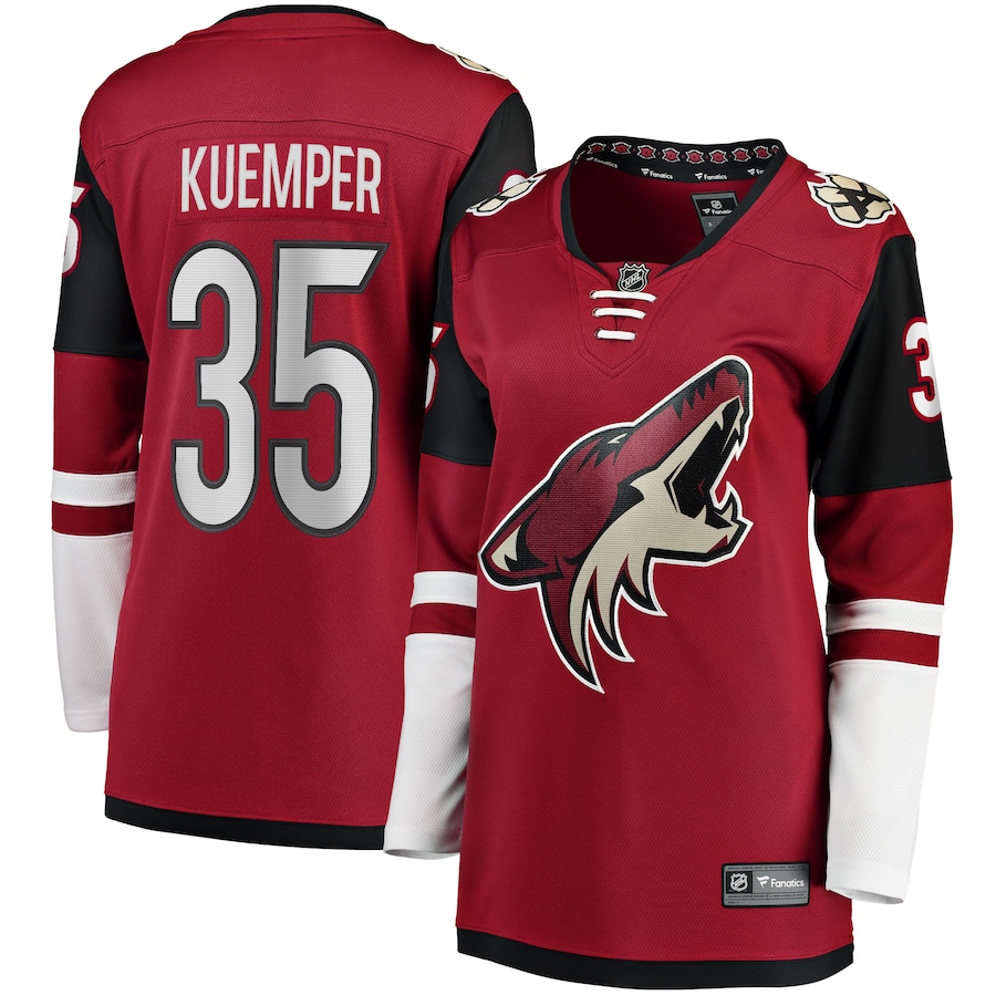 Women's Arizona Coyotes Darcy Kuemper Fanatics Branded Garnet Home Premier Breakaway Player Jersey