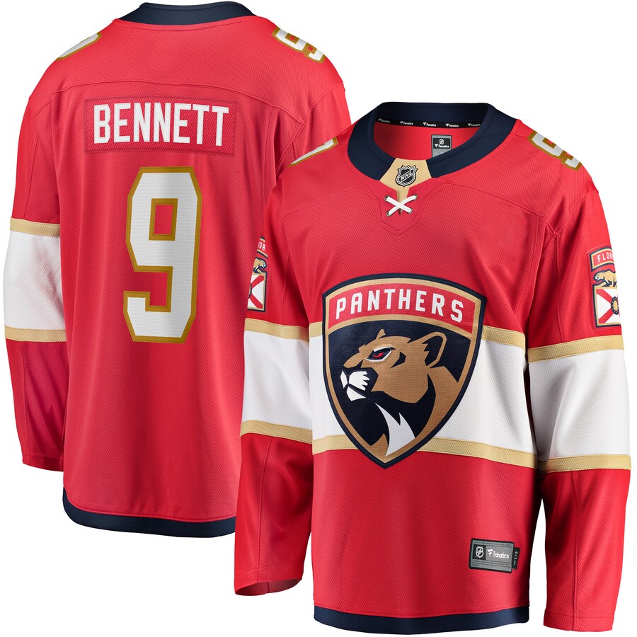 Men's Florida Panthers Sam Bennett Fanatics Branded Red 2017/18 Home Breakaway Replica Jersey