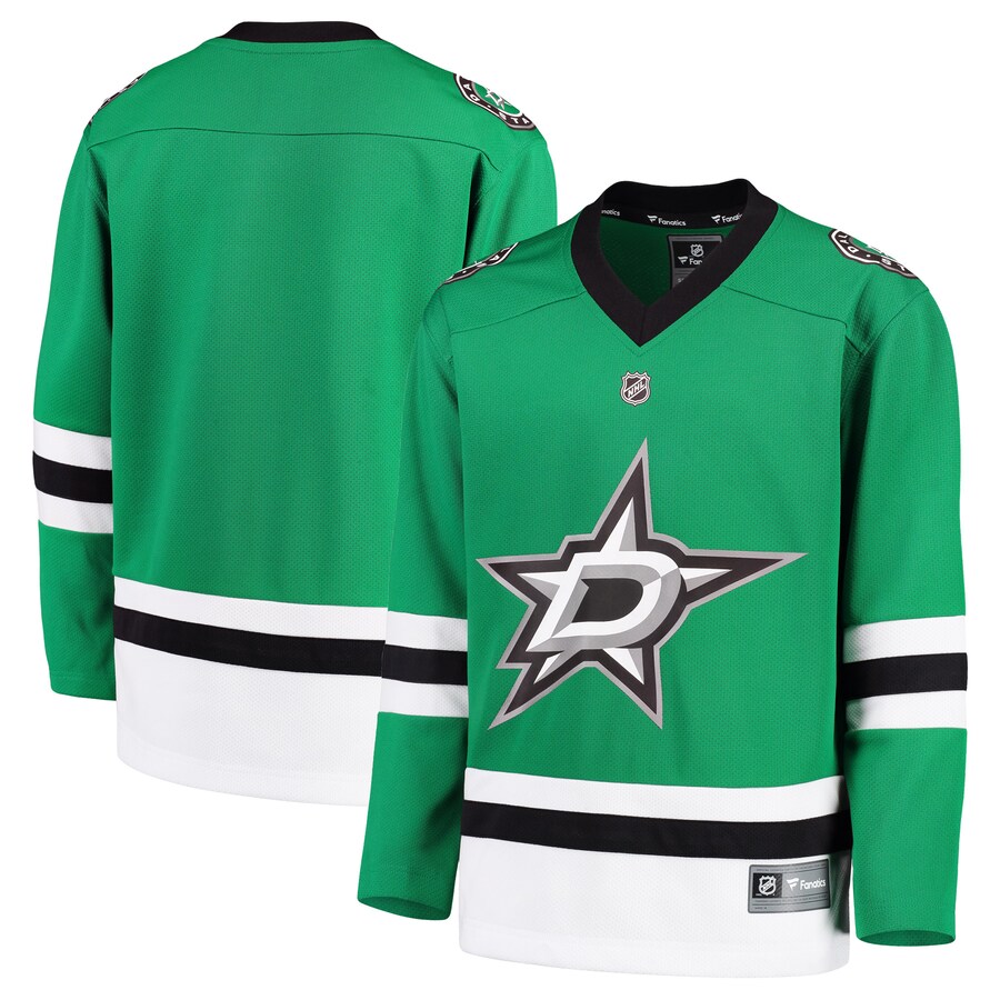 Youth Dallas Stars Fanatics Branded Green Home Replica Blank Jersey