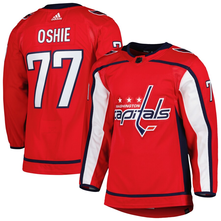 Men's Washington Capitals TJ Oshie adidas Red  Primegreen Authentic Pro Player Jersey