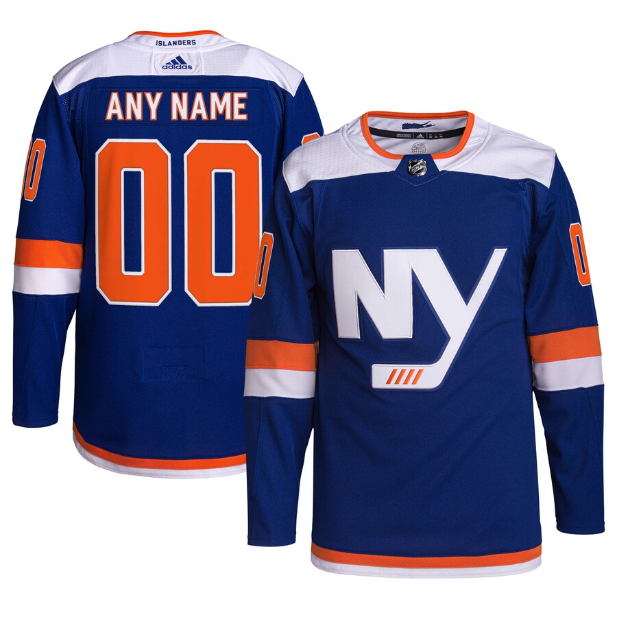 Men's New York Islanders adidas Royal Alternate Authentic Pro Primegreen Custom Jersey
