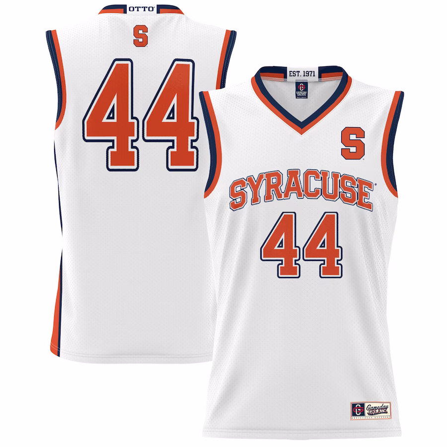 #44 Syracuse Orange GameDay Greats Unisex Lightweight Basketball Jersey - White