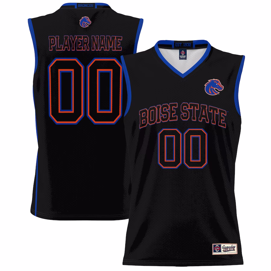 Boise State Broncos GameDay Greats Unisex NIL Pick-A-Player Lightweight Women's Basketball Jersey - Black