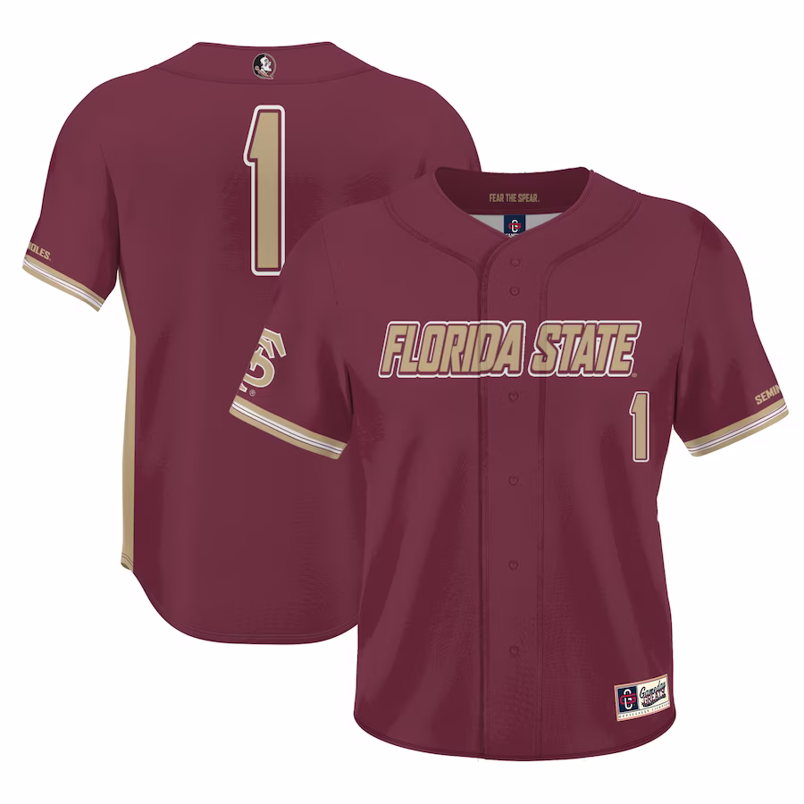#1 Florida State Seminoles GameDay Greats Youth Lightweight Baseball Jersey - Garnet