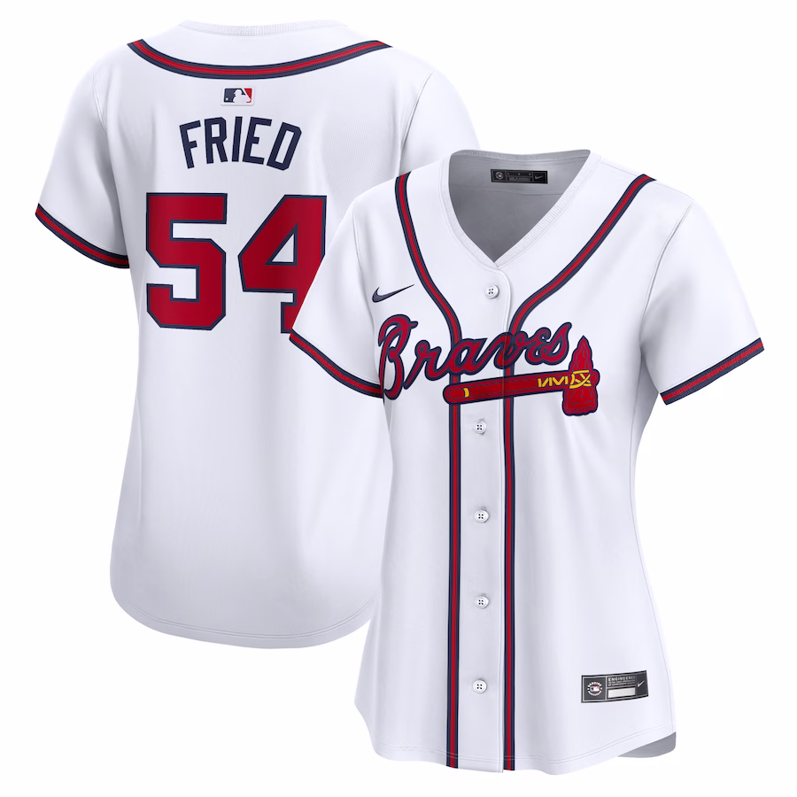 Women's Atlanta Braves Max Fried Nike White Home Limited Player Jersey