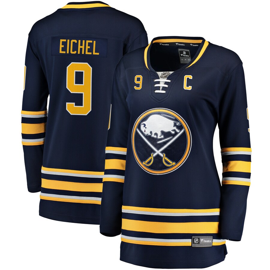 Women's Buffalo Sabres Jack Eichel Fanatics Branded Navy Home Premier Breakaway Player Jersey