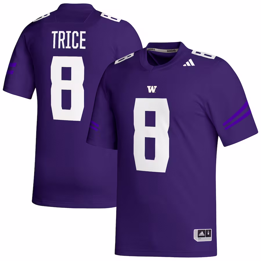 Bralen Trice Washington Huskies adidas NIL Football Player Replica Jersey - Purple