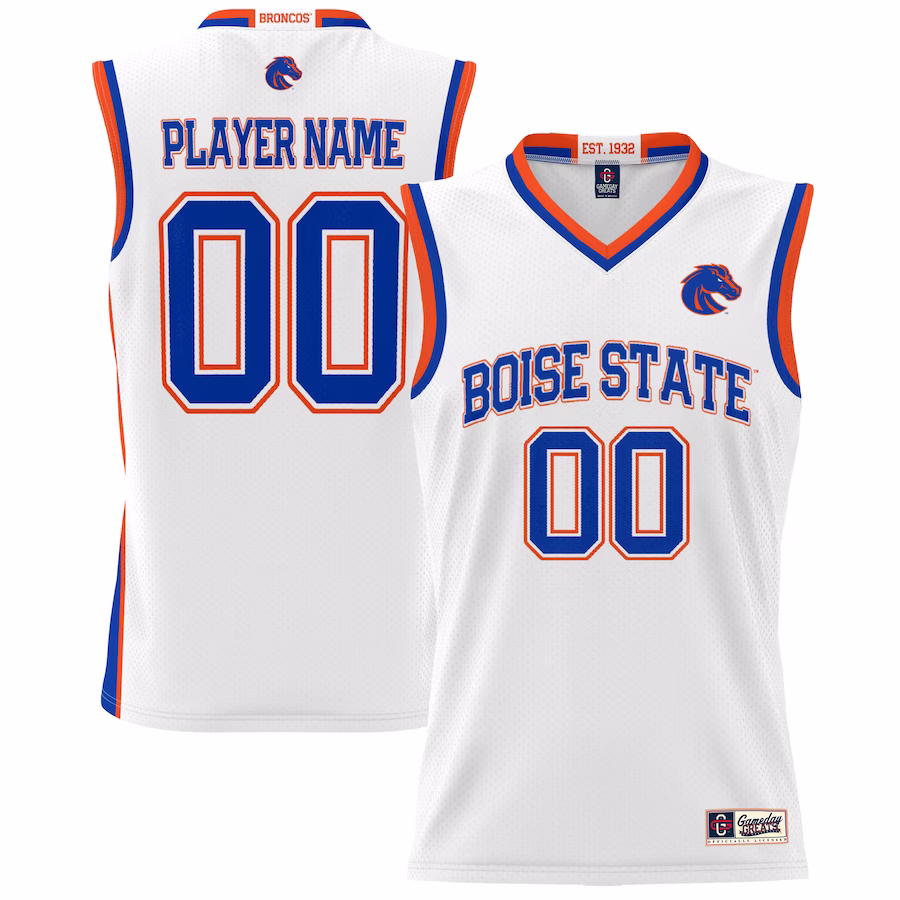 Boise State Broncos GameDay Greats Unisex NIL Pick-A-Player Lightweight Women's Basketball Jersey - White