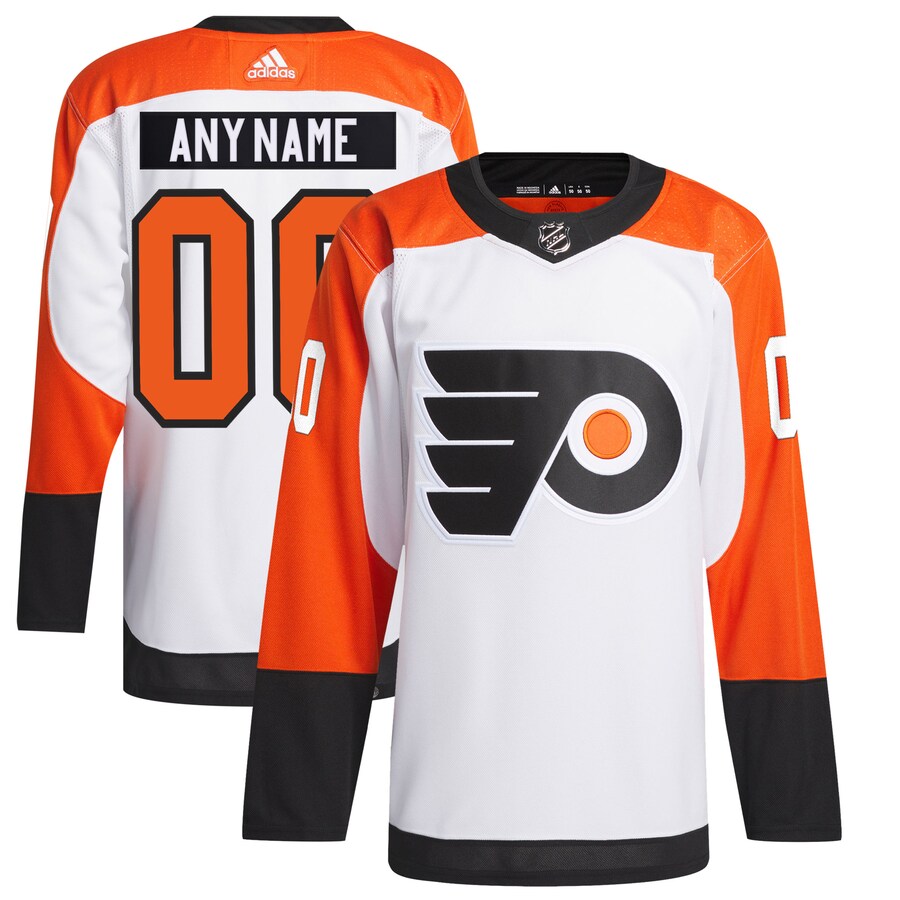 Men's Philadelphia Flyers  adidas White Away Primegreen Authentic Custom Jersey