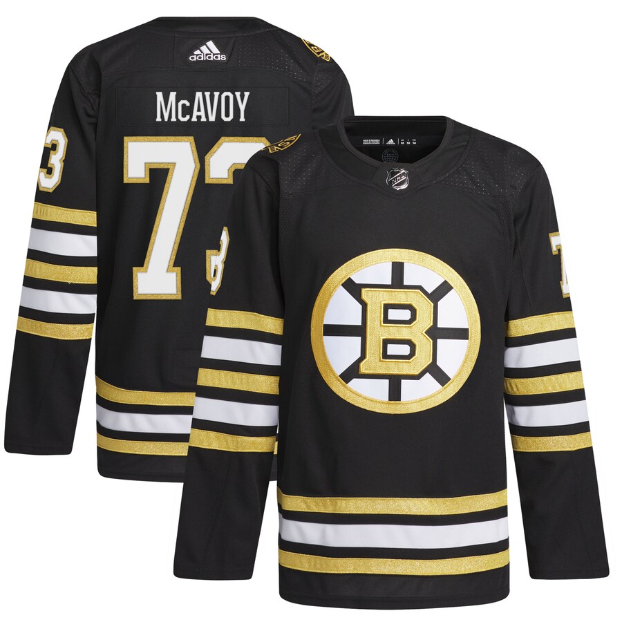 Men's Boston Bruins Charlie McAvoy adidas Black  Primegreen Authentic Pro Player Jersey