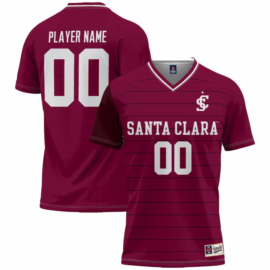 Santa Clara Broncos GameDay Greats NIL Pick-A-Player Lightweight Men's Soccer Jersey - Maroon