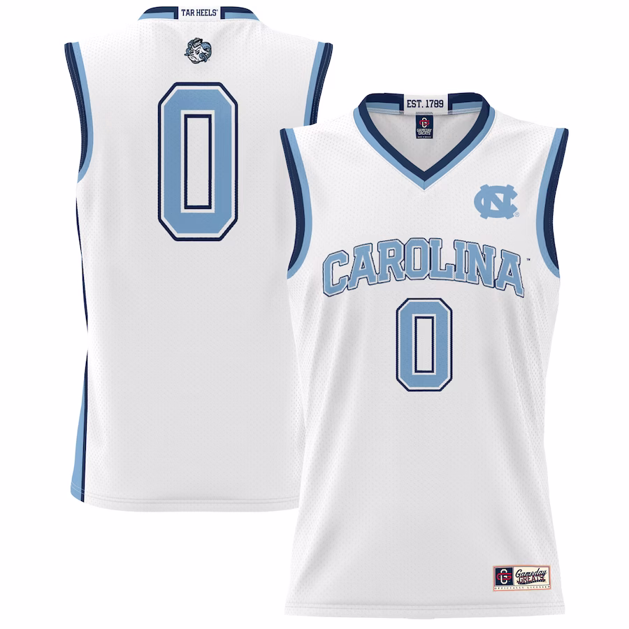 #0 North Carolina Tar Heels GameDay Greats Youth Lightweight Basketball Jersey - White