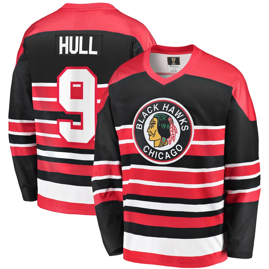 Men's Chicago Blackhawks Bobby Hull Fanatics Branded Red Premier Breakaway Retired Player Jersey