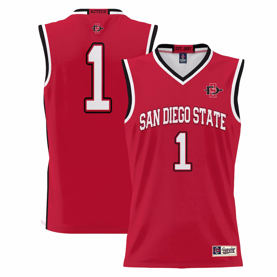 #1 San Diego State Aztecs GameDay Greats Youth Lightweight Basketball Jersey - Scarlet