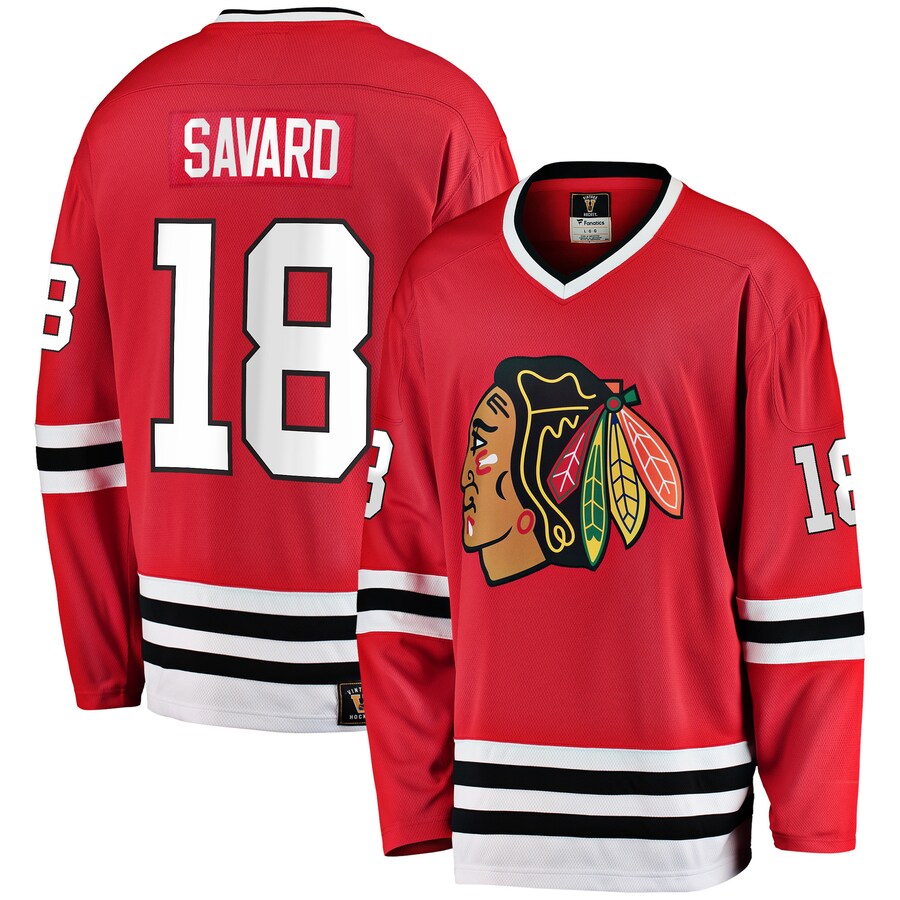 Men's Chicago Blackhawks Denis Savard Fanatics Branded Red Premier Breakaway Retired Player Jersey
