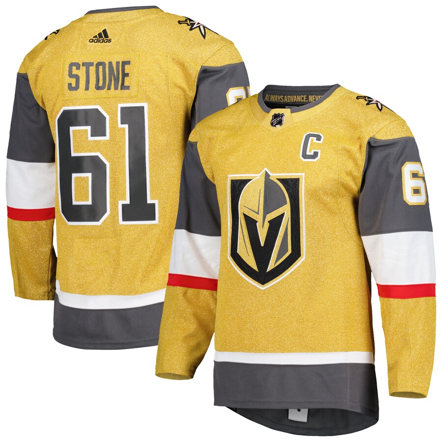 Men's Vegas Golden Knights Mark Stone adidas Gold Alternate Primegreen Authentic Pro Player Jersey