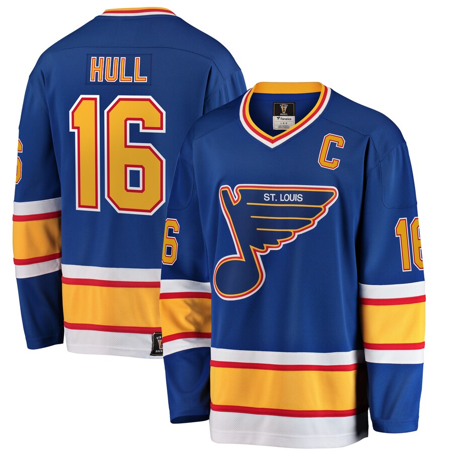 Men's St. Louis Blues Brett Hull Fanatics Branded Blue Premier Breakaway Retired Player Jersey