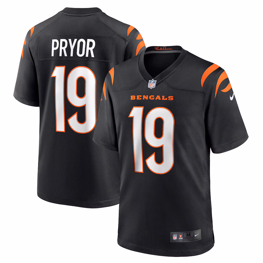 Men's Cincinnati Bengals Kendric Pryor Nike  Black Game Jersey
