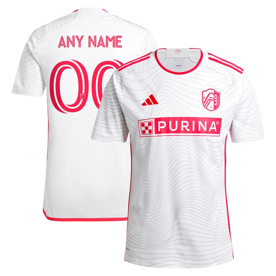 Men's St. Louis City SC  adidas White 2024 The Confluence Kit Replica Custom Jersey