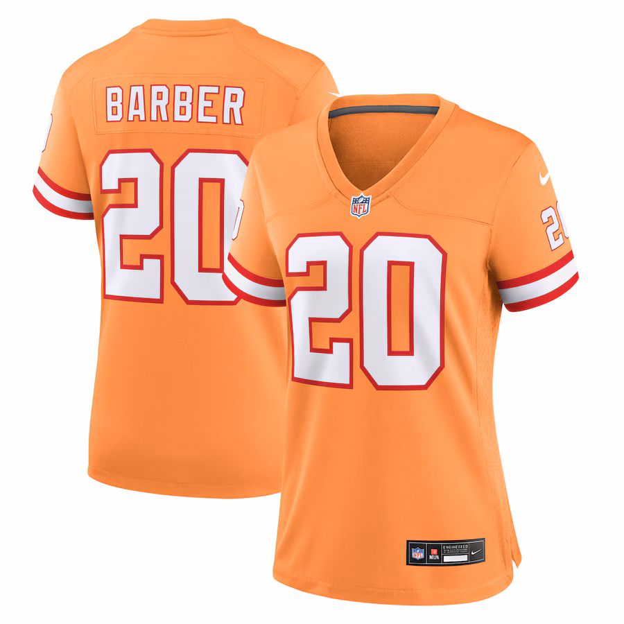 Women's Tampa Bay Buccaneers Ronde Barber Nike Orange Throwback Game Jersey