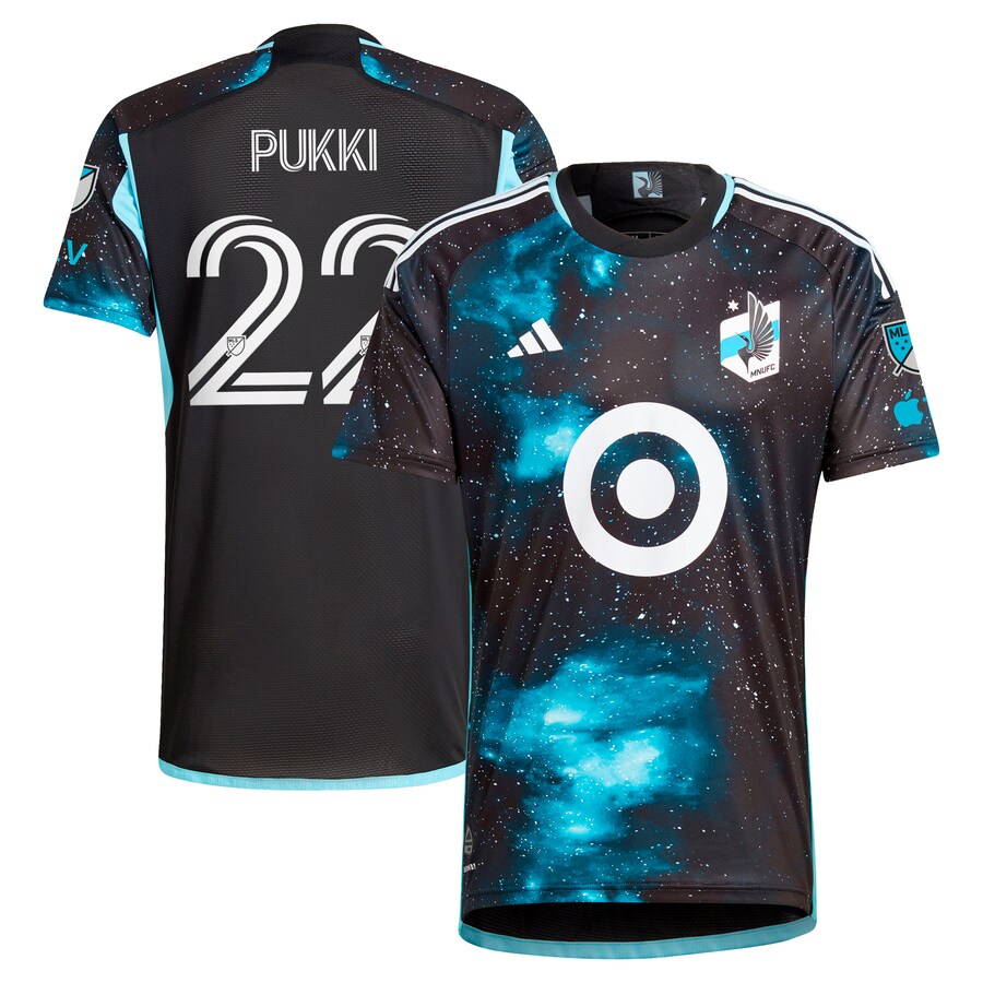 Men's Minnesota United FC Teemu Pukki adidas Black 2024 Starry Night Authentic Player Jersey