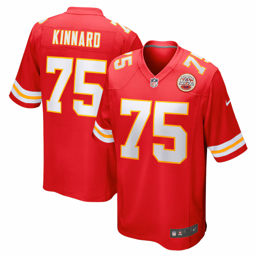 Men's Kansas City Chiefs Darian Kinnard Nike Red Game Player Jersey