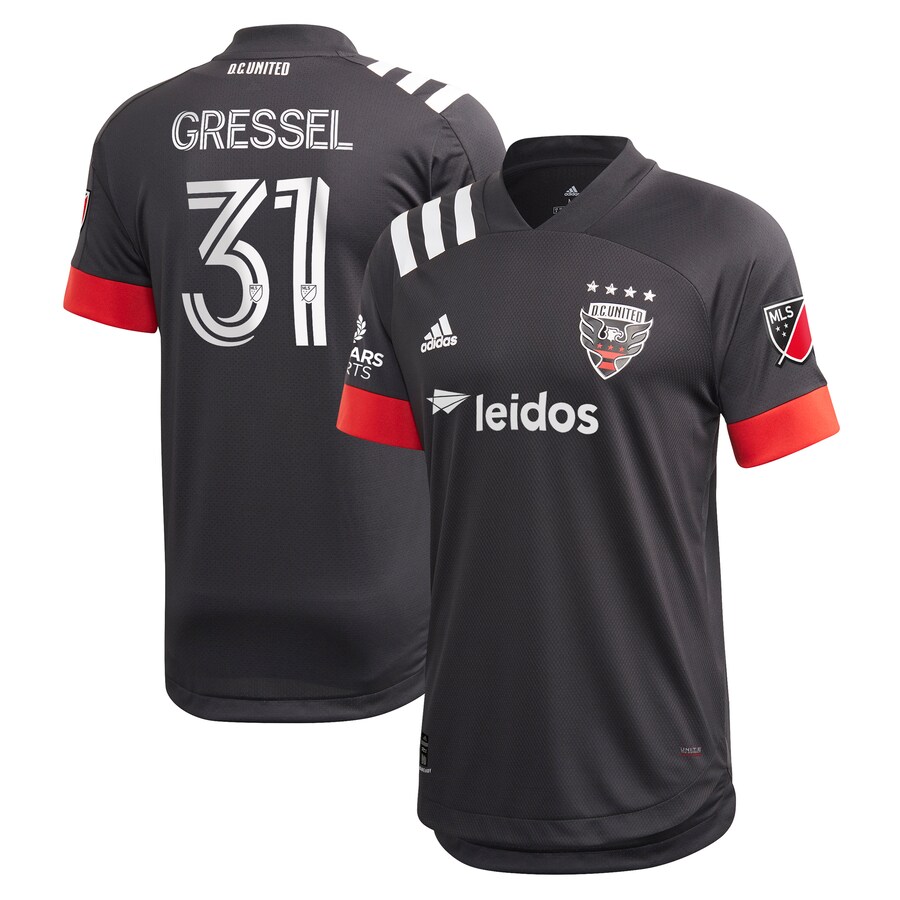 Men's D.C. United Julian Gressel adidas Black 2020 Primary Authentic Jersey