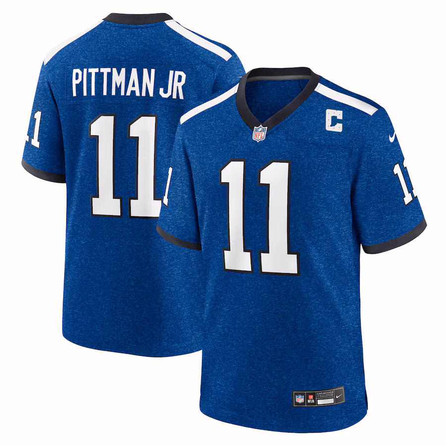 Men's Indianapolis Colts Michael Pittman Jr. Nike Royal Indiana Nights Alternate Game Jersey