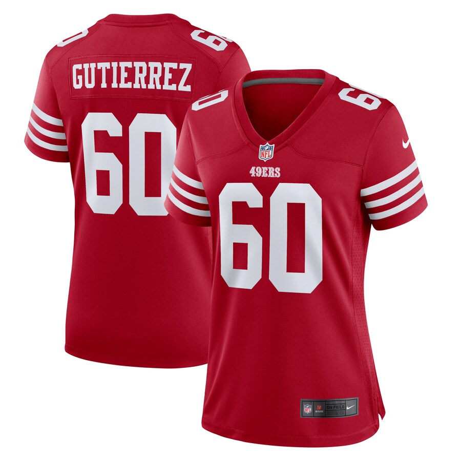 Women's San Francisco 49ers Sebastian Gutierrez Nike  Scarlet Team Game Jersey