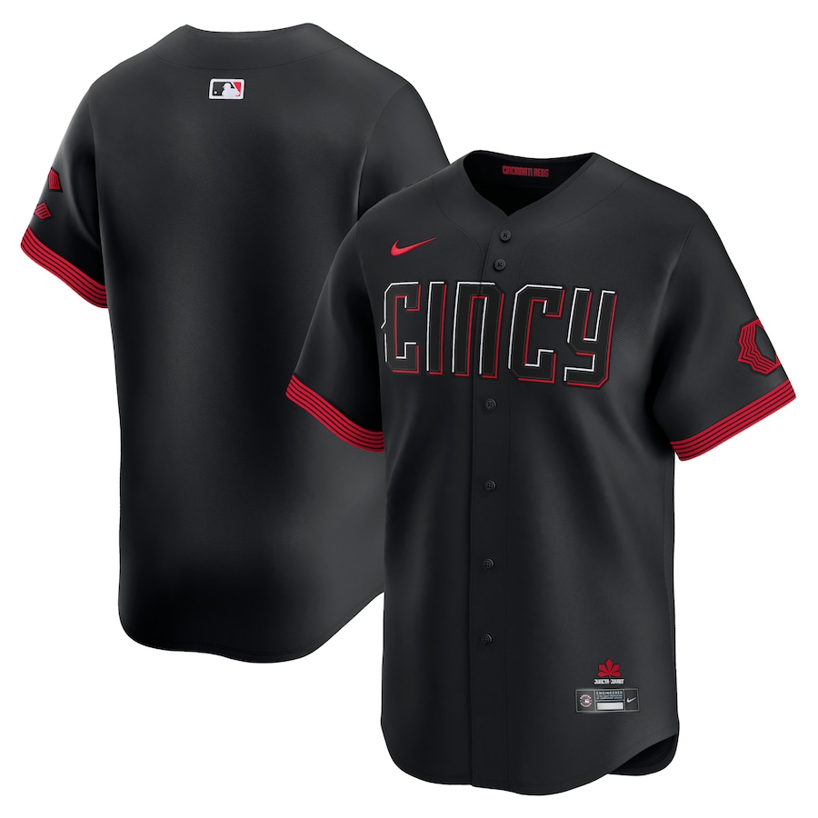 Men's Cincinnati Reds  Nike Black City Connect Elite Jersey