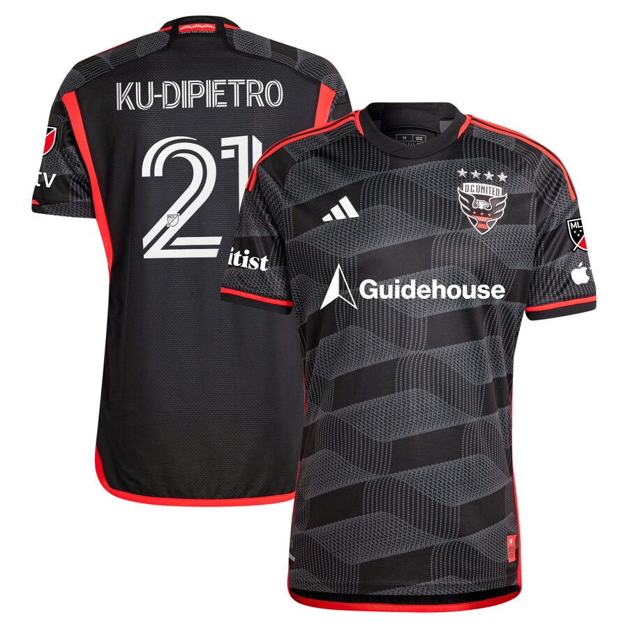 Men's D.C. United Theodore Ku-Dipietro adidas Black 2024 The Icon Kit Authentic Player Jersey
