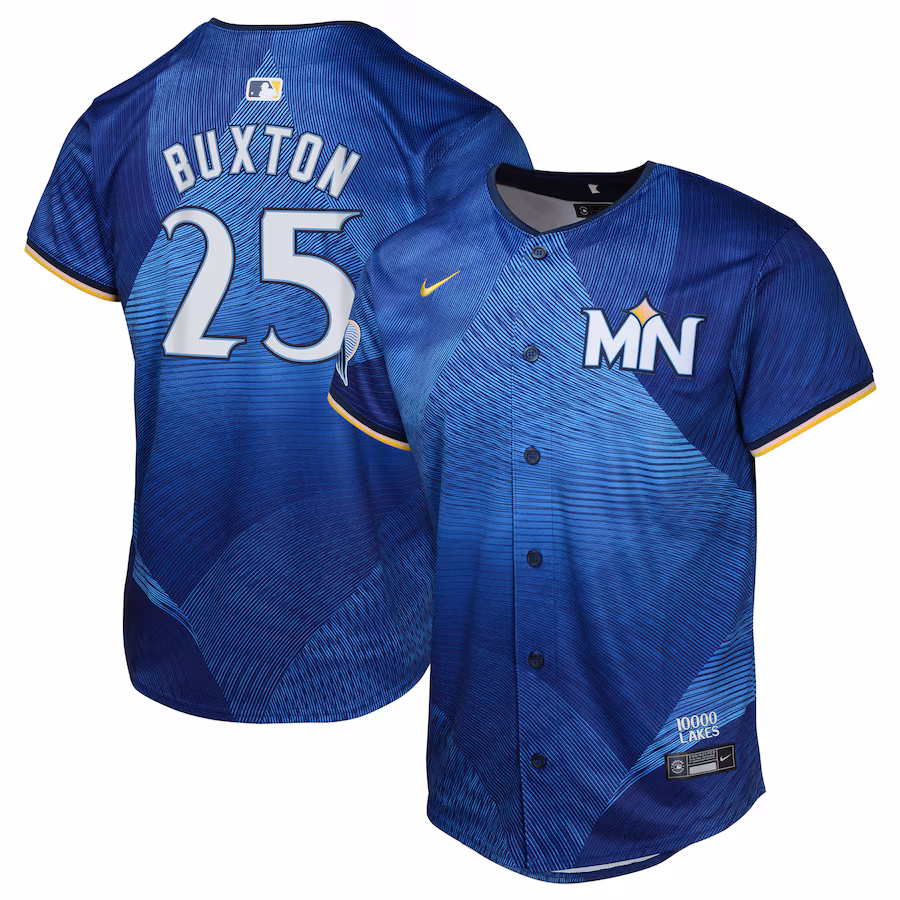 Youth Minnesota Twins Byron Buxton Nike Royal 2024 City Connect Limited Jersey