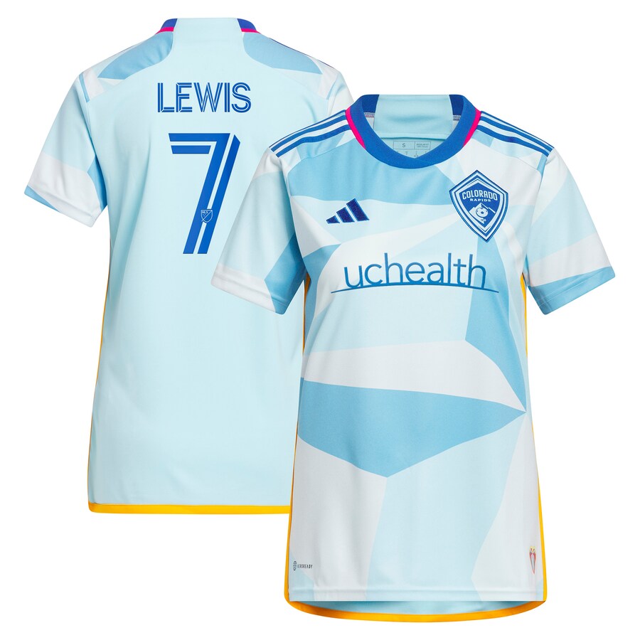Women's Colorado Rapids Jonathan Lewis adidas Light Blue 2023 New Day Kit Replica Jersey