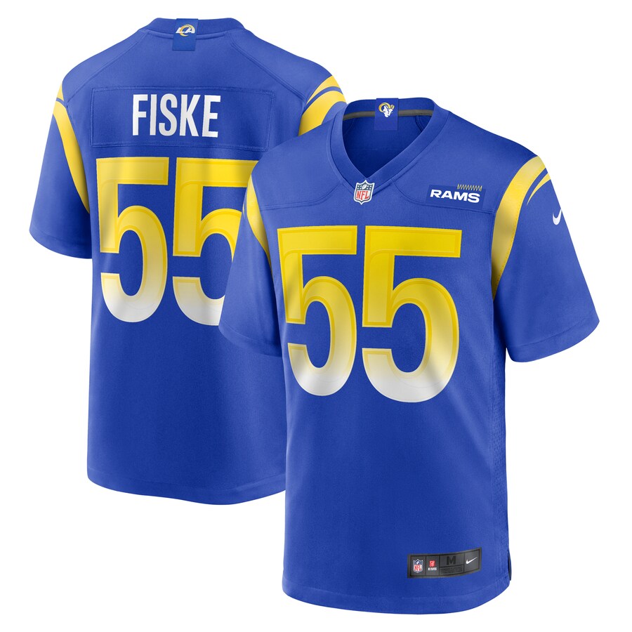 Men's Los Angeles Rams Braden Fiske Nike  Royal Team Game Jersey