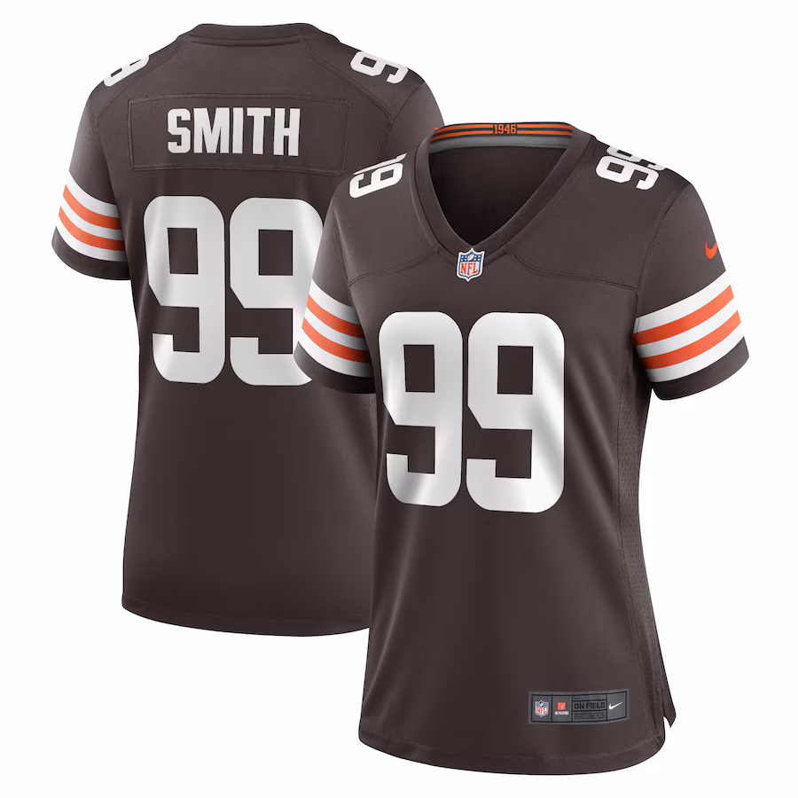 Women's Cleveland Browns Za'Darius Smith Nike  Brown Team Game Jersey