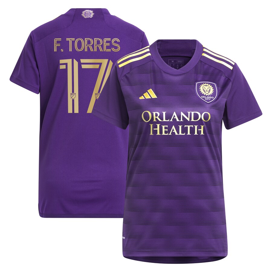 Women's Orlando City SC Facundo Torres adidas Purple 2023 The Wall Kit Replica Player Jersey