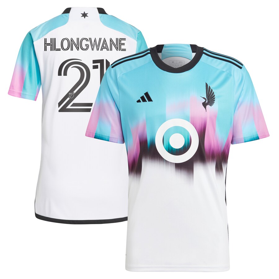 Men's Minnesota United FC Bongokuhle Hlongwane adidas White 2023 The Northern Lights Kit Replica Jersey