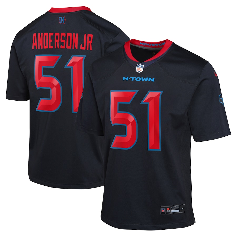 Youth Houston Texans Will Anderson Jr. Nike Navy 2nd Alternate Game Jersey