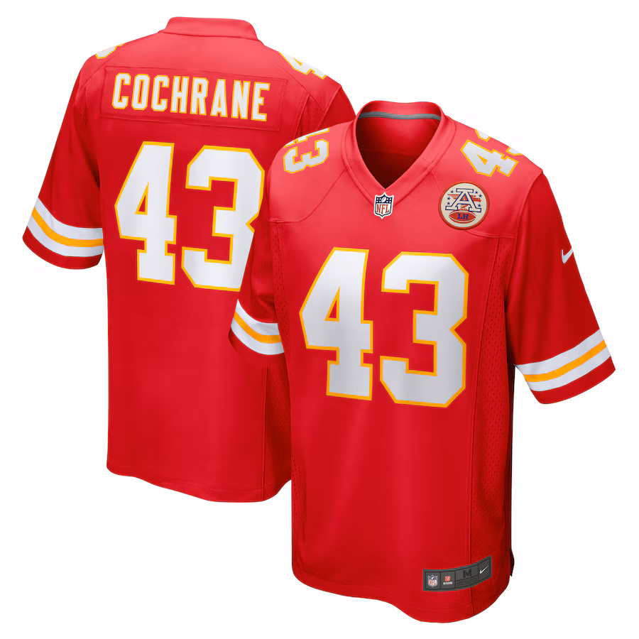 Men's Kansas City Chiefs Jack Cochrane Nike Red Game Player Jersey