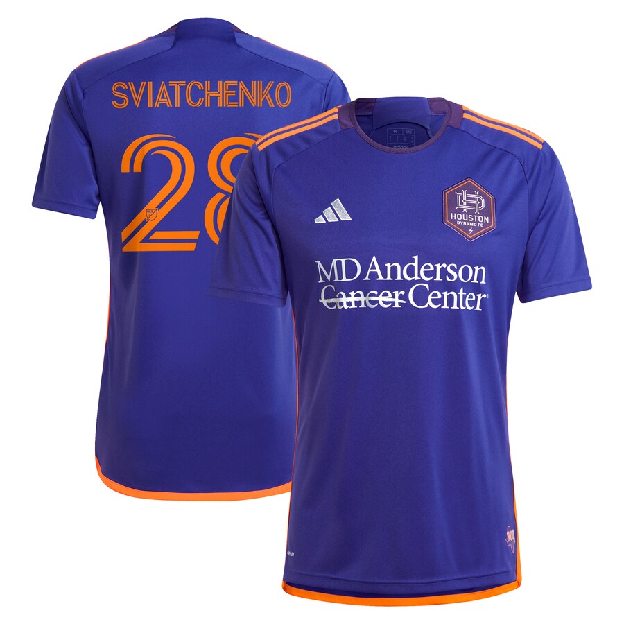 Men's Houston Dynamo FC Erik Sviatchenko adidas Purple 2024 Still Holdin' Replica Player Jersey