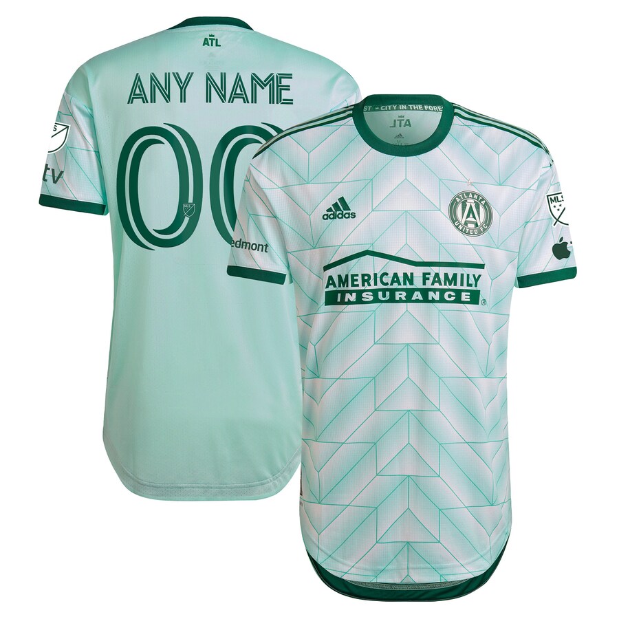 Men's Atlanta United FC  adidas Mint 2023 The Forest Kit Authentic Custom Jersey
