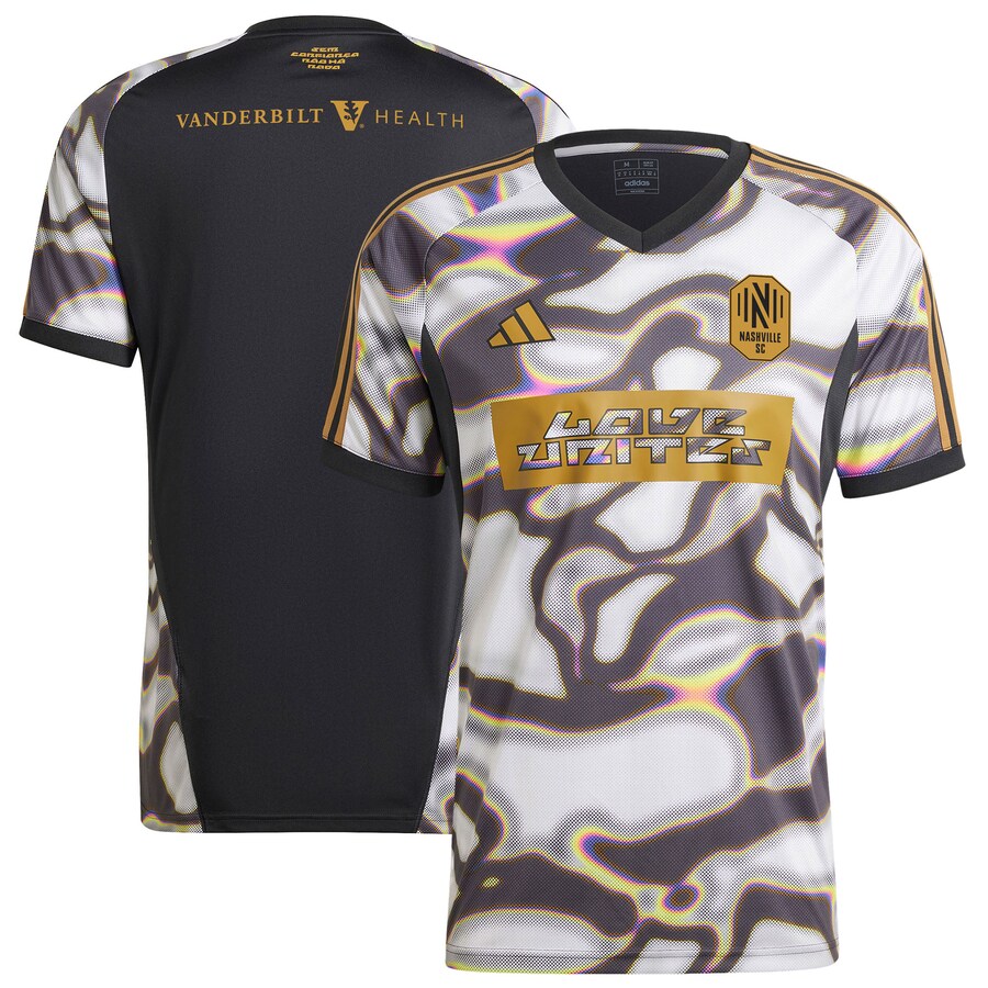 Men's Nashville SC adidas Black 2024 Pride Pre-Match Top