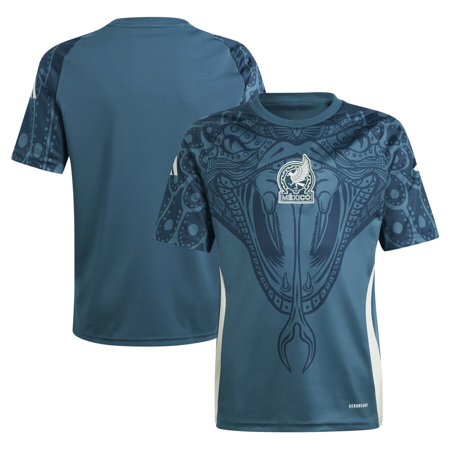 Youth Mexico National Team adidas Green 2024 Pre-Match Top