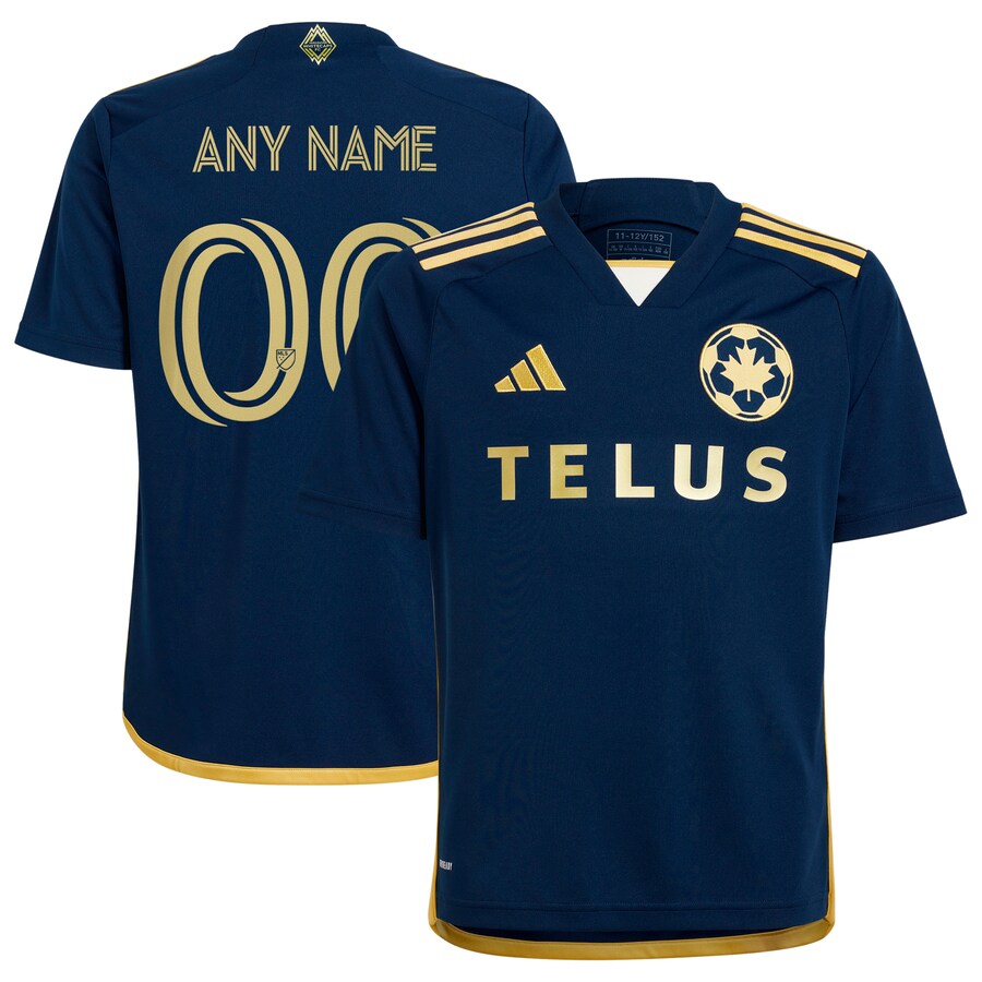 Youth Vancouver Whitecaps FC  adidas Navy 2024 The 50 Replica Custom Jersey