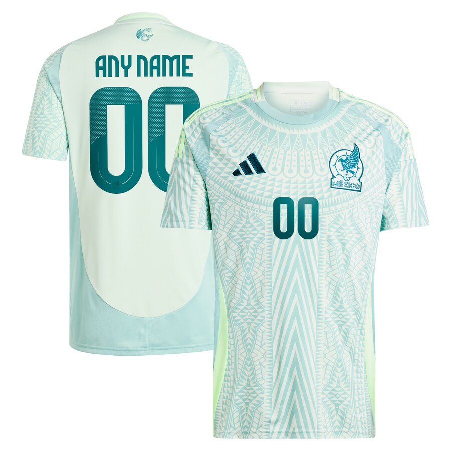 Men's Mexico National Team  adidas Green 2024 Away Replica Custom Jersey