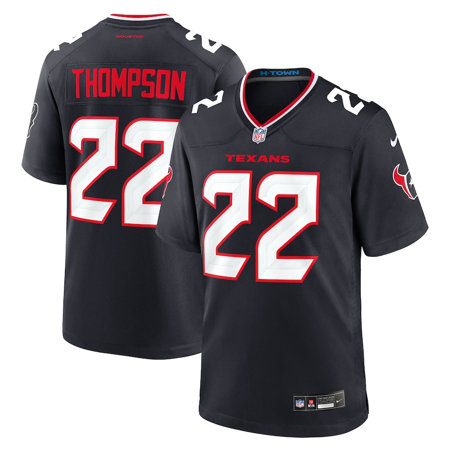 Men's Houston Texans Josh Thompson Nike  Navy Team Game Jersey