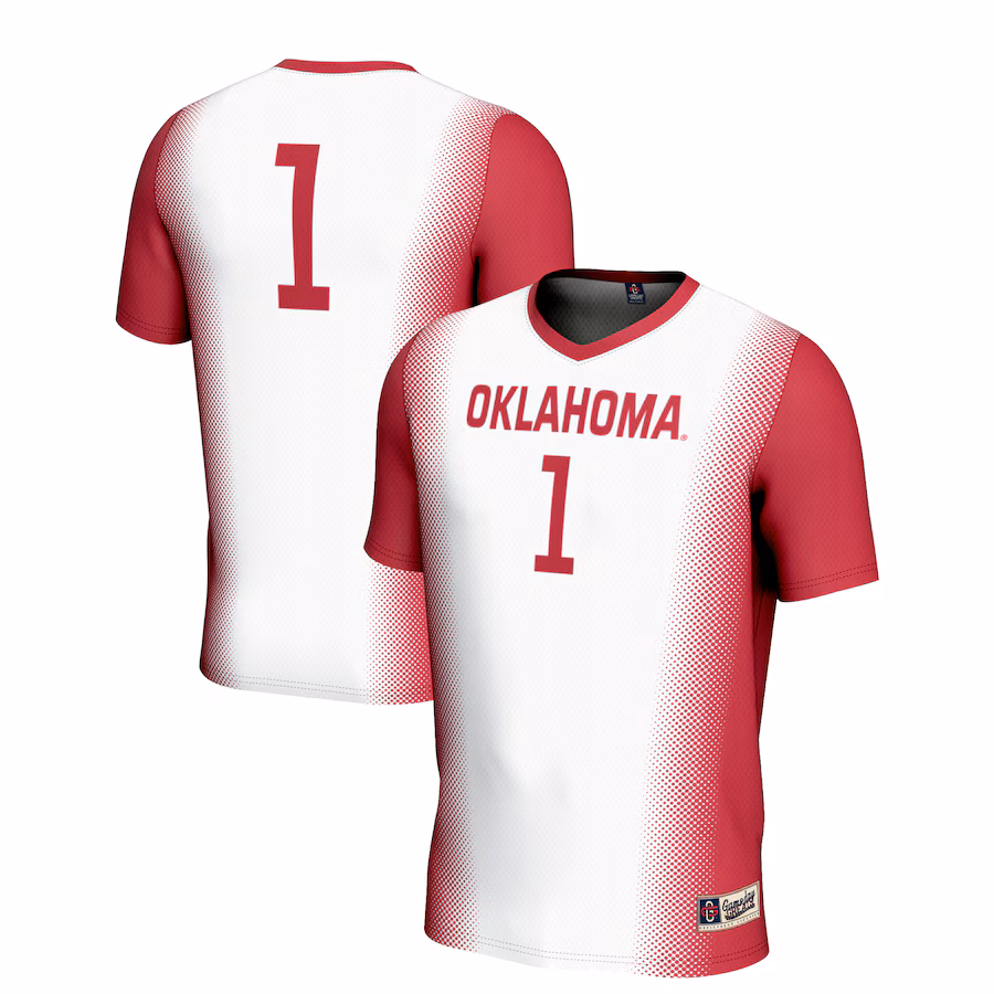 #1 Oklahoma Sooners GameDay Greats Unisex  Lightweight Women's Soccer Jersey - White